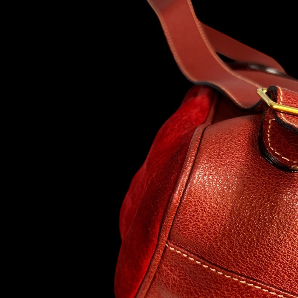 Gucci Scarlet Red Backpack with Gold Accents - Picture 11 of 13